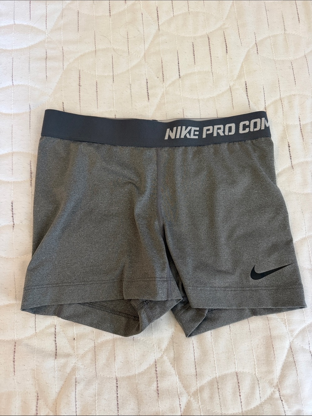 Nike Gray Pro Combat Compression Shorts